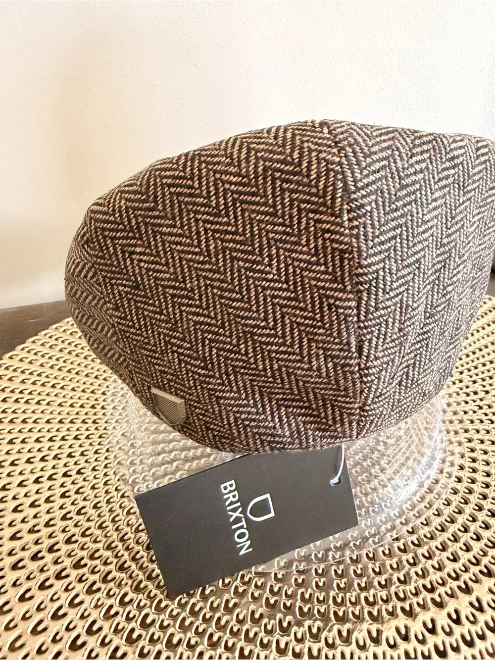 Brixton Brown Herringbone Hooligan Snap Cap Size S